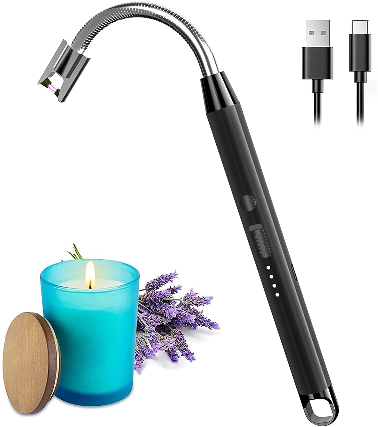 Crasts Electric Lighter for Candles Rechargeable Electric Gas